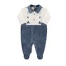 7007 macacao bebe menino plush com bordado azul jeans 1