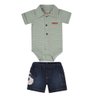 7085 conjunto jeans com body infantil menino dog 1