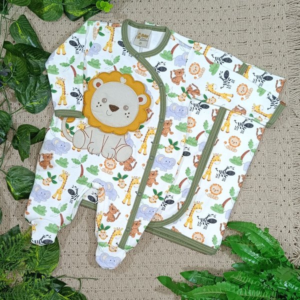 7086 saida maternidade bebe menino safari 2