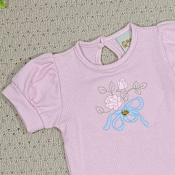 8020 conjunto jeans infantil menina florzinha 5