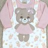 8043 macaca jardineira bebe menina love bear 5