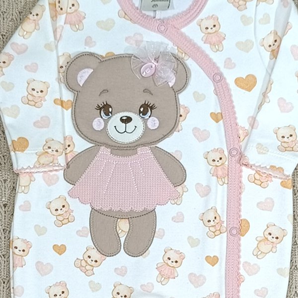 8044 macacao bebe menina love bear 5